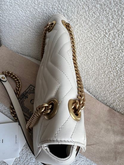 Gucci GG White Marmont Small Shoulder Bag (RRP £1890)