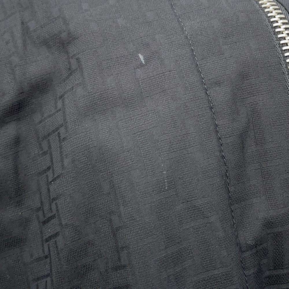 HERMES Zip-up Dress Mosaique motif Size 40 Black Cotton100%