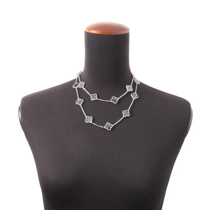 Van Cleef & Arpels Vintage Alhambra long necklace 20 motifsVCARP7S500 18K White Gold