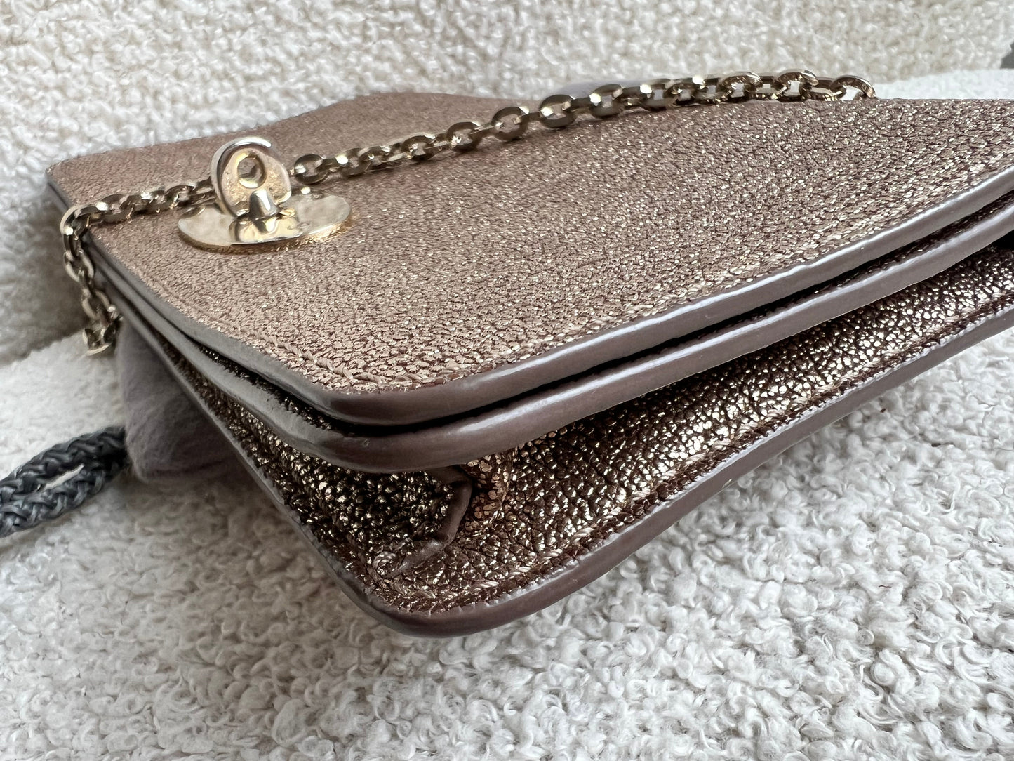 Mulberry Metallic Mushroom Bayswater Clutch (RRP £495)