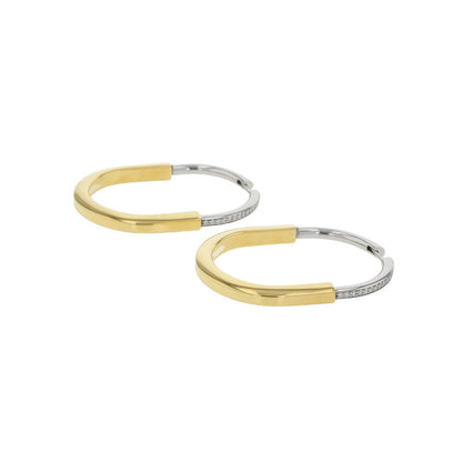 TIFFANY&Co. Padlock Earrings Size Extra large K18YG K18WG