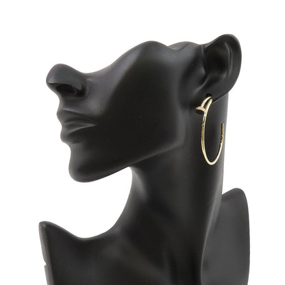 CARTIER Juste Un Clou Hoop Earring Large Model Diamond Size LargeB8301225 18K Yellow Gold