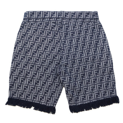 FENDI EmbroideryFF logo Bermuda shorts Size 35 BlueFLP307 AMZ3 Cotton66% Polyester34%