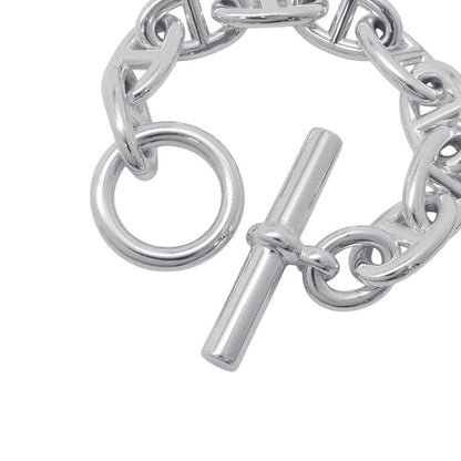 HERMES Chaine d'Ancre Bracelet 9 frames Size TGM Silver SV925