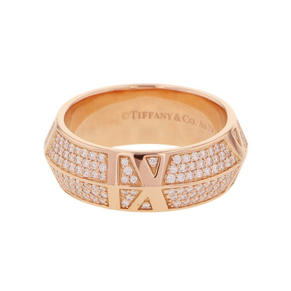 TIFFANY&Co. Atlas X Closed Wide Ring Size Approximately No. 14 18K Pink Gold