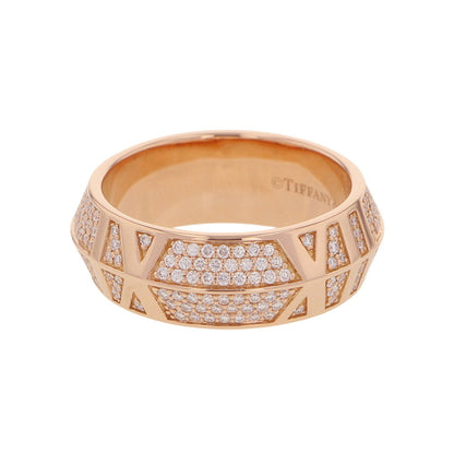 TIFFANY&Co. Atlas X Closed Wide Ring Size Approximately No. 14 18K Pink Gold