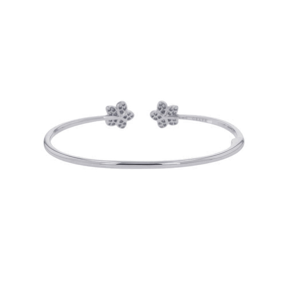 GRAFF Wildflower Open Pavé Diamond Bangle Size 6.1"RGB540 18K White Gold