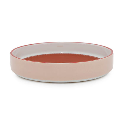 HERMES ★Round tray Circe Rose Namf Porcelain Taurillon Squirrel Size 6.3"