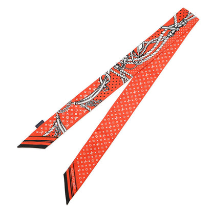 LOUIS VUITTON ★Scarf Sailor BandeauBB VermillionM79821 Silk 100%