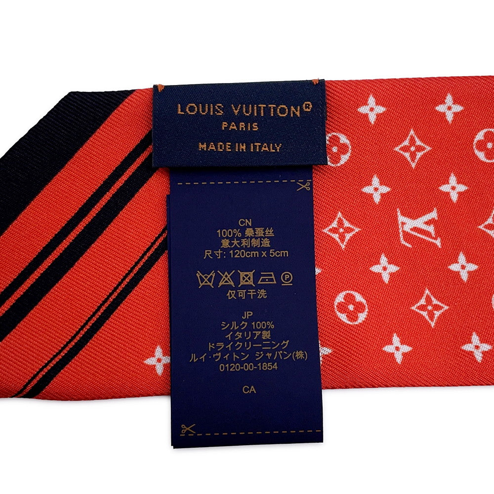 LOUIS VUITTON ★Scarf Sailor BandeauBB VermillionM79821 Silk 100%