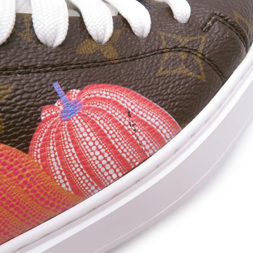 LOUIS VUITTON ★Yayoi Kusama Collaboration Time Out Sneakers Pumpkin Brown Monogram Size 35 1/2