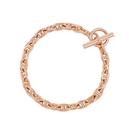 HERMES Chaine d'Ancre 26 frames Bracelet Size TPM 18K Pink Gold