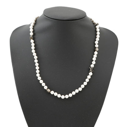 LOUIS VUITTON Necklace・Monogram Slim PearlM02235 Faux Pearl
