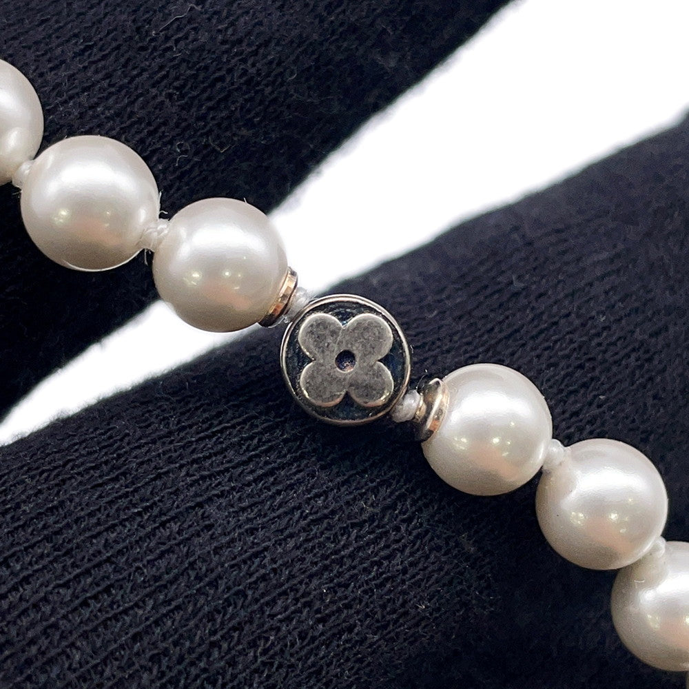 LOUIS VUITTON Necklace・Monogram Slim PearlM02235 Faux Pearl