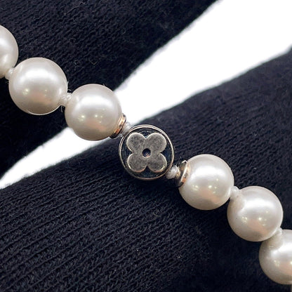 LOUIS VUITTON Necklace・Monogram Slim PearlM02235 Faux Pearl