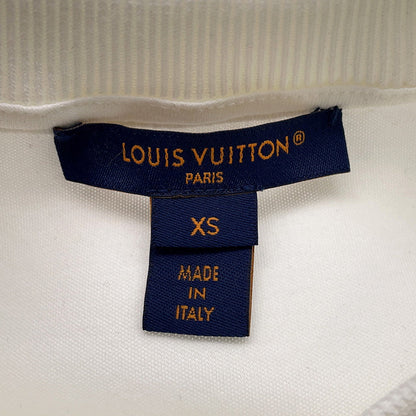 LOUIS VUITTON Snap Sleeve Crop Top Shirt Size XS White1AFTR3 Cotton89% Nylon11% Metal