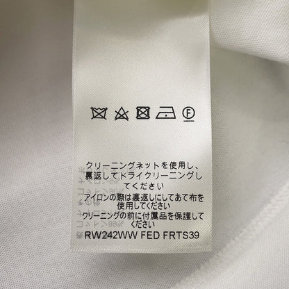 LOUIS VUITTON Snap Sleeve Crop Top Shirt Size XS White1AFTR3 Cotton89% Nylon11% Metal
