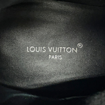 LOUIS VUITTON Laureate Boots Black1AC7W0 Monogram Empreinte Leather Suede Size 38