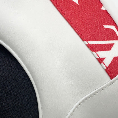LOUIS VUITTON Supreme Collaboration Sneakers White/Red Leather Size 6