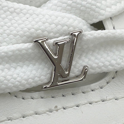 LOUIS VUITTON Supreme Collaboration Sneakers White/Red Leather Size 6