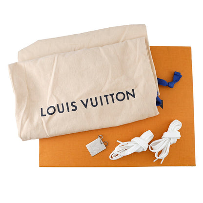 LOUIS VUITTON Supreme Collaboration Sneakers White/Red Leather Size 6