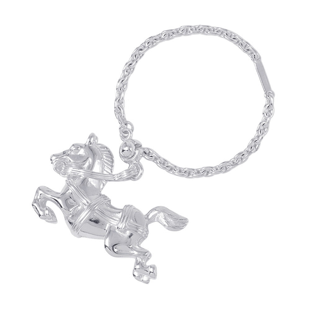 HERMES Cheval Horse Bag Charm Silver SV925