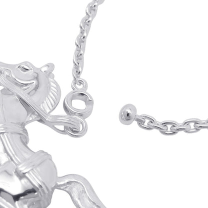 HERMES Cheval Horse Bag Charm Silver SV925