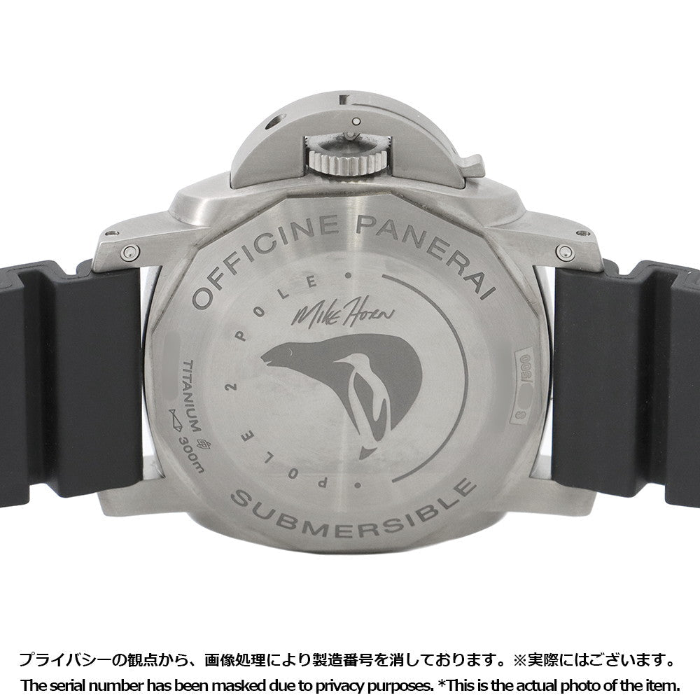 PANERAI Luminor Submersible 1950 3DAYS GMT Limited to 500 pieces W47mm TI Rubber Blue DialPAM00719