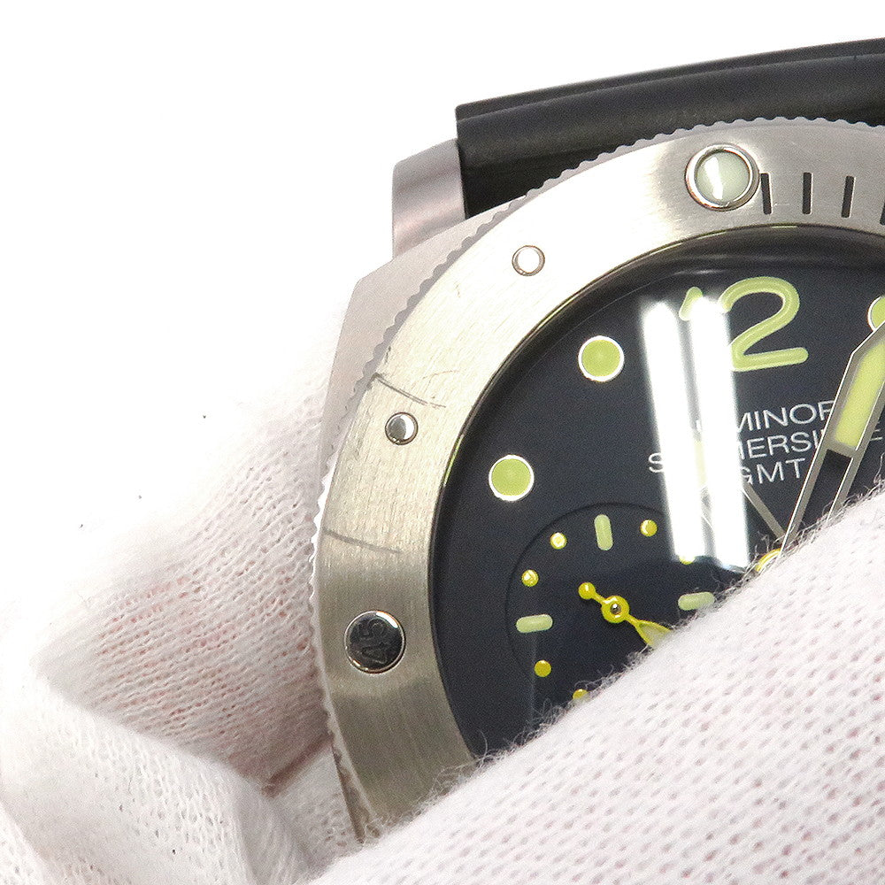 PANERAI Luminor Submersible 1950 3DAYS GMT Limited to 500 pieces W47mm TI Rubber Blue DialPAM00719