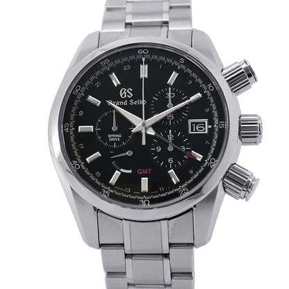SEIKO ★Grand Seiko GMT Spring Drive W43.5mm Stainless Steel Black DialSBGC203