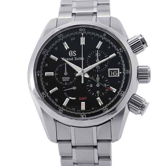 SEIKO ★Grand Seiko GMT Spring Drive W43.5mm Stainless Steel Black DialSBGC203