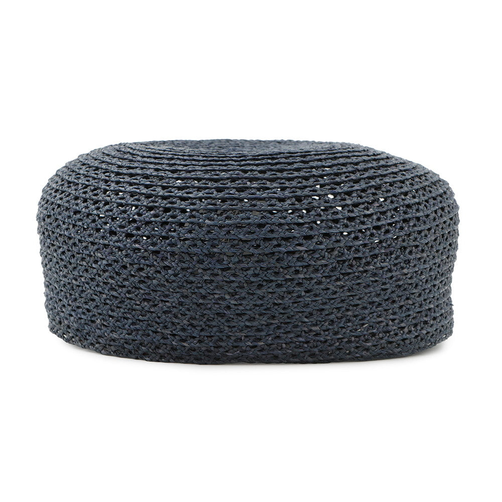 HERMES Cap Garate Serie Button Size 58 Navy Raffia100%
