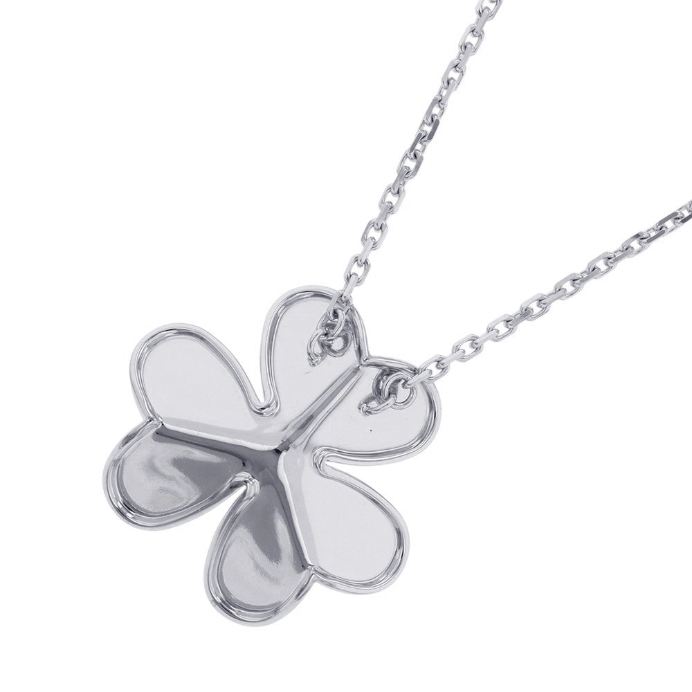 Van Cleef & Arpels Frivole Pendant Size LargeVCARD25300 18K White Gold
