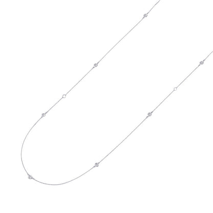 TIFFANY&Co. Diamond Long Necklace 18K White Gold