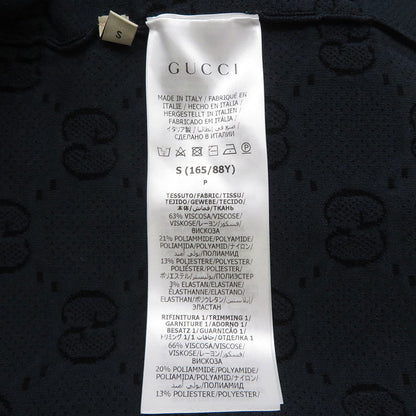 GUCCI GG Stretch Shot Knitted Fabric Size S Navy756991 Rayon63% Nylon21% Polyester13% Polyurethane3%