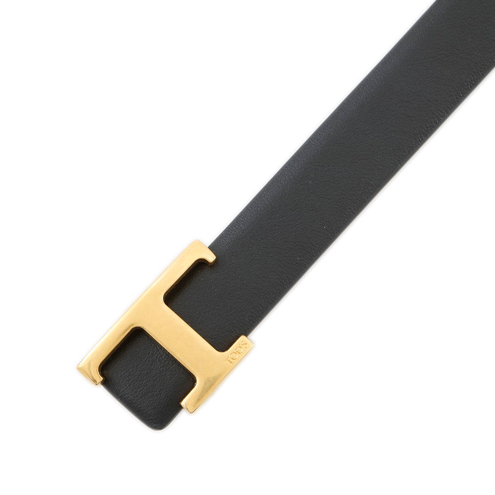 TOD’S T Timeless Leather Reversible Belt Black/RedXCWTSB30100RBR6077 Leather Size 75