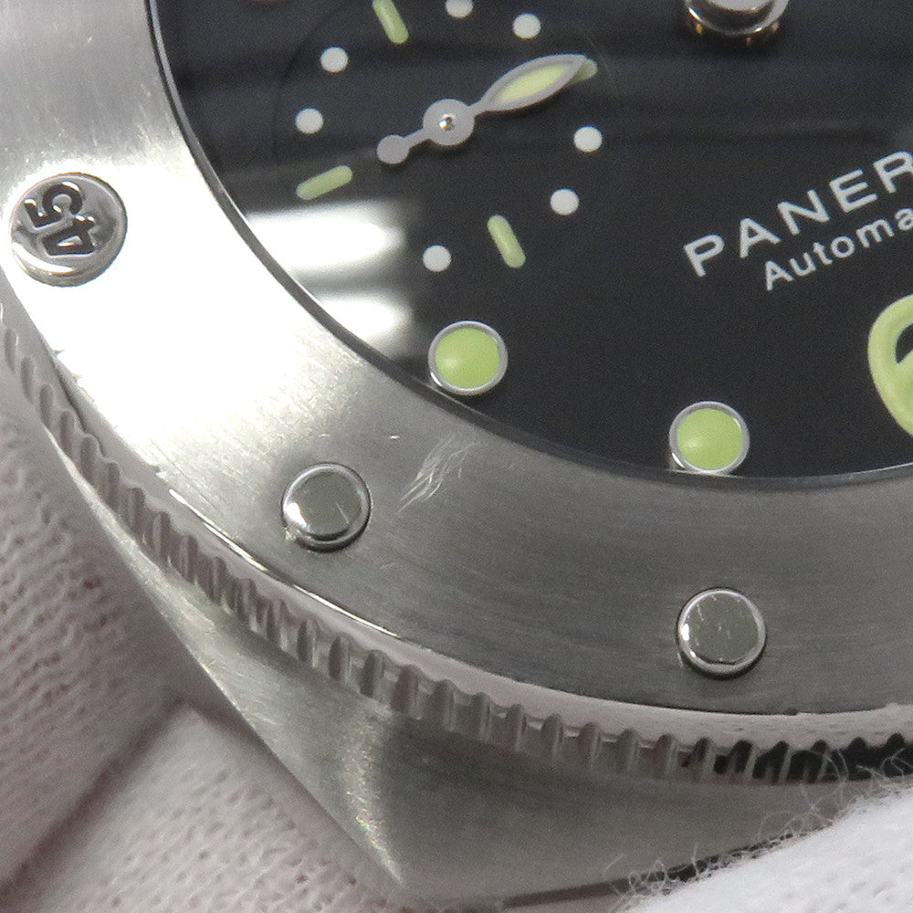 PANERAI Submersible W44mm Stainless Steel Leather Black DialPAM00243