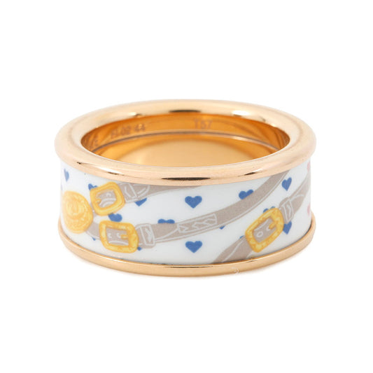 HERMES HERMES Bride de Gala Love Ring Size 57 Confetti Metal Lacquer