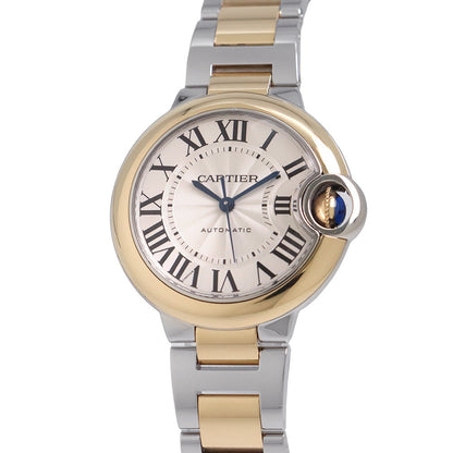 CARTIER Ballon Blue de Cartier W33mm Stainless Steel K18YG Silver DialW2BB0037