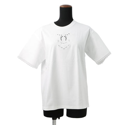 HERMES Parfroy maxi T-shirt with embroidery Size 36 White. Cotton100%