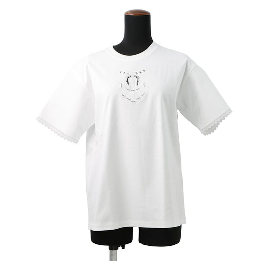 HERMES Parfroy maxi T-shirt with embroidery Size 36 White. Cotton100%