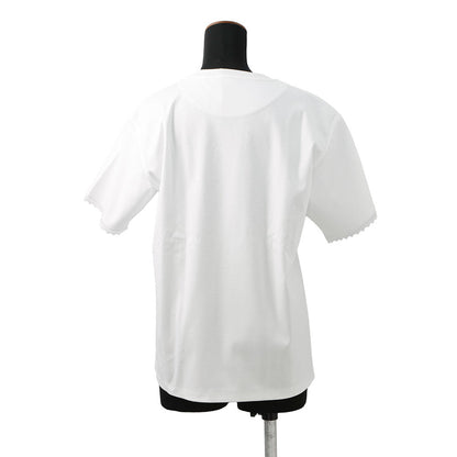 HERMES Parfroy maxi T-shirt with embroidery Size 36 White. Cotton100%