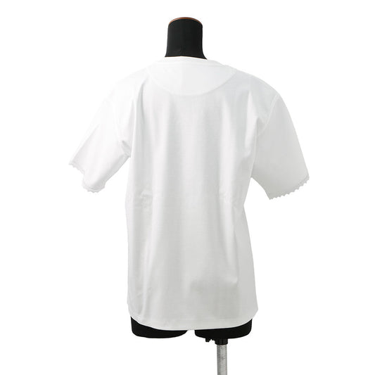 HERMES Parfroy maxi T-shirt with embroidery Size 36 White. Cotton100%