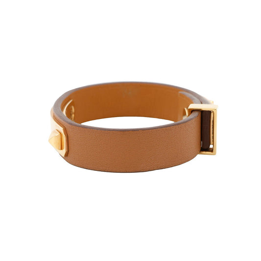 HERMES As de Coeur Bracelet Size T2 Gold Swift Leather