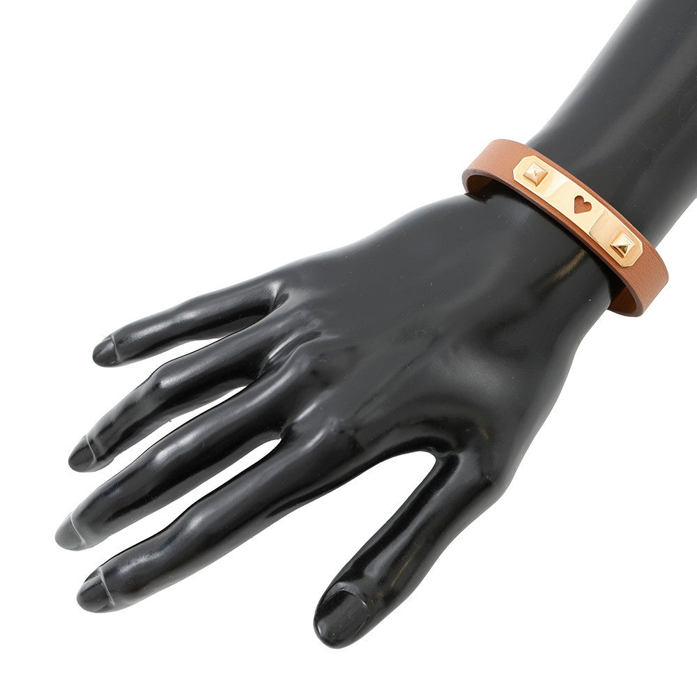 HERMES As de Coeur Bracelet Size T2 Gold Swift Leather