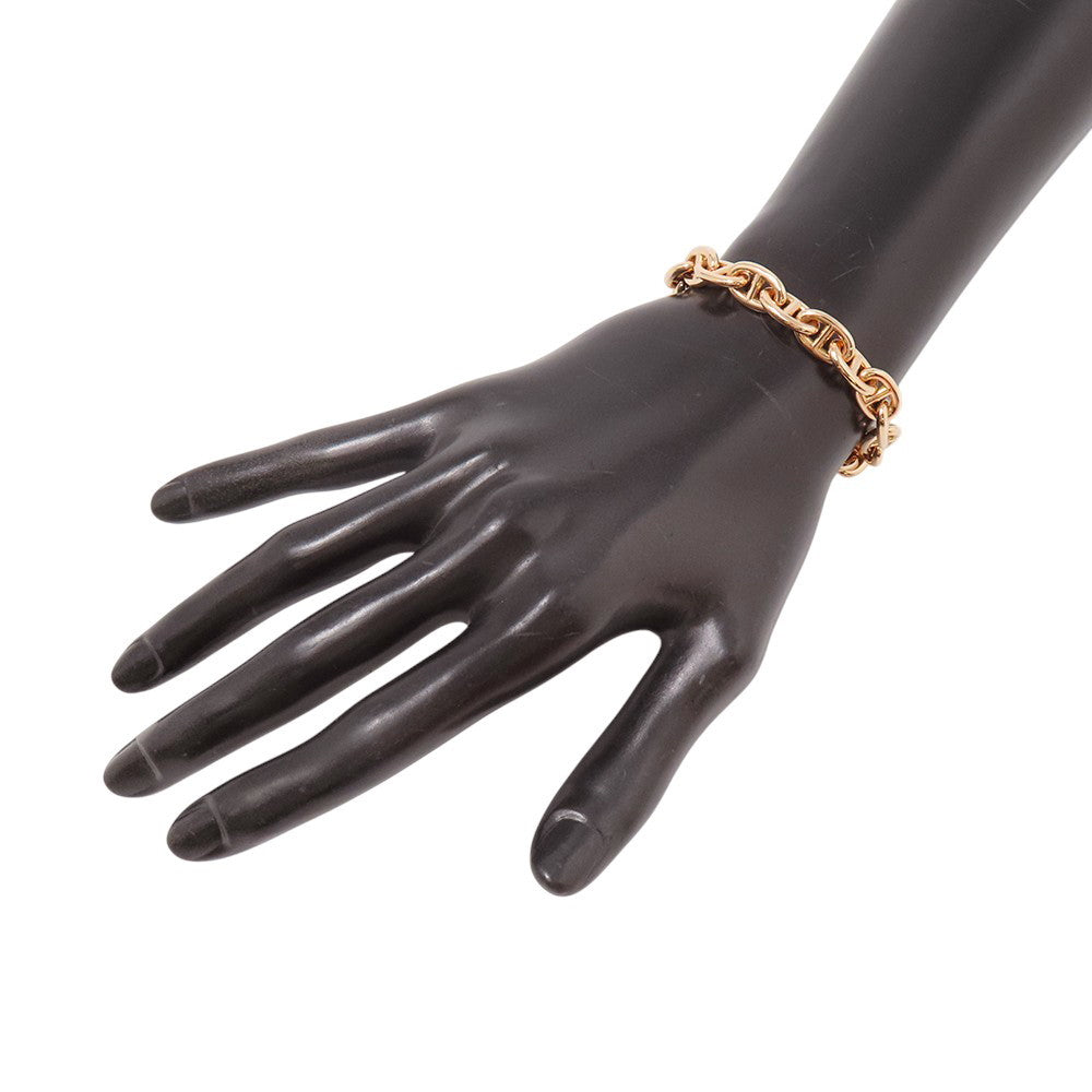 HERMES Chaine d'Ancre Bracelet 18 frames Size PM 18K Pink Gold