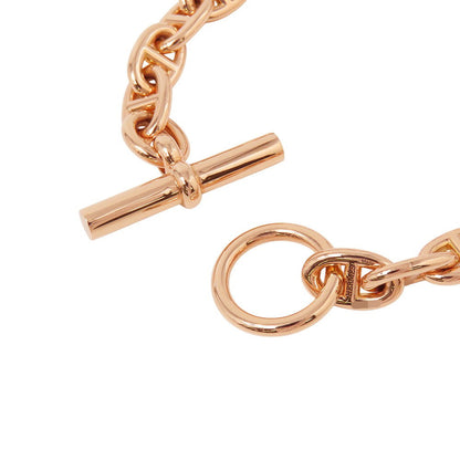HERMES Chaine d'Ancre Bracelet 18 frames Size PM 18K Pink Gold