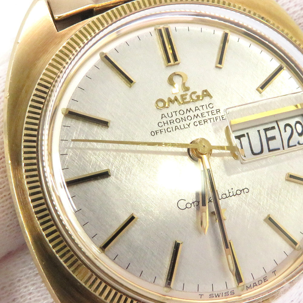 OMEGA Constellation Day-Date W35mm Gold Plated White Dial168.029