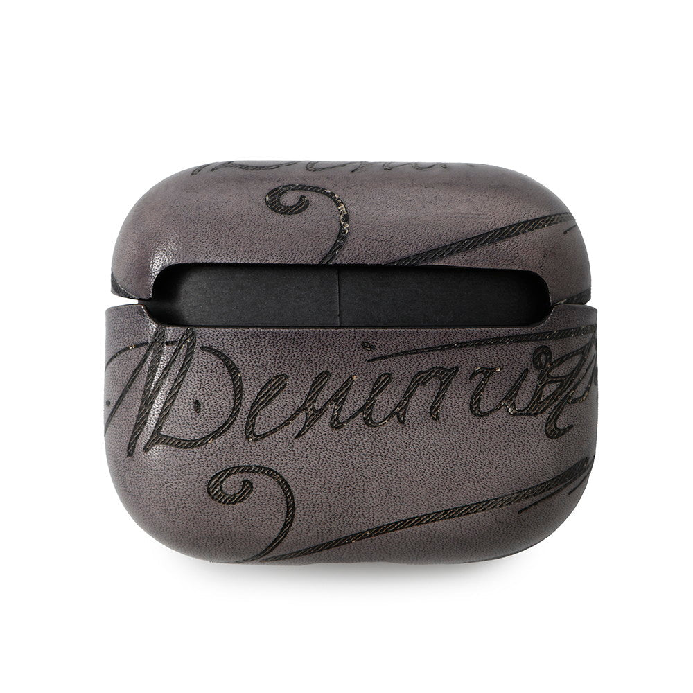 Berluti AirPods ProCase Gray Venice Scritto Calf Leather