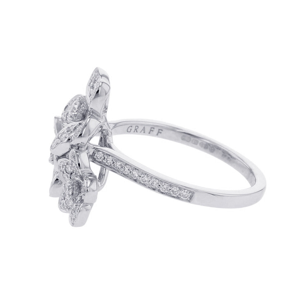 GRAFF Wildflower Diamond Cluster Ring Size Approximately No. 14RGR843 18K White Gold